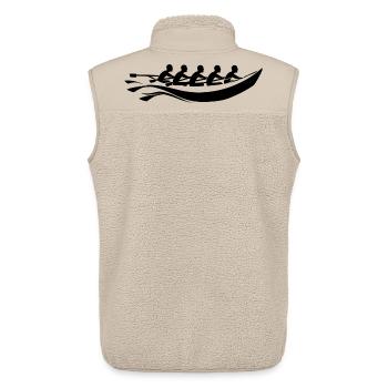 Rowing Team Cartoon Look - Unisex Sherpa Gilet by Stanley/Stella - beige - Back - AI Model Male 178 light (178cm)