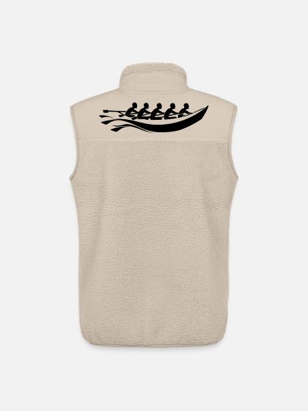 Rowing Team Cartoon Look - Unisex Sherpa Gilet by Stanley/Stella - beige