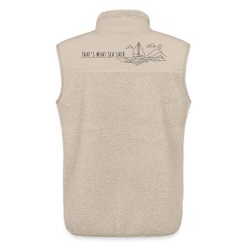 C’est ce que la mer a dit Sailing Sailing Trip - Veste sans manches sherpa unisexe Stanley/Stella - beige - Dos - AI Model Male 178 light (178cm)