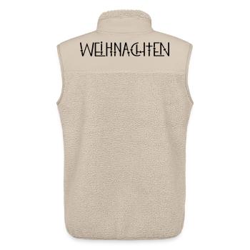 Weihnachten - Unisex Sherpaweste von Stanley/Stella - Beige - Hinten - AI Model Male 178 light (178cm)
