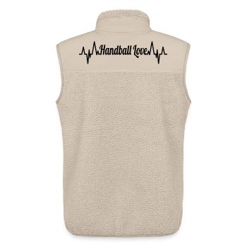 Handball Herzlinie EKG - Unisex Sherpaweste von Stanley/Stella - Beige - Hinten - AI Model Male 178 light (178cm)