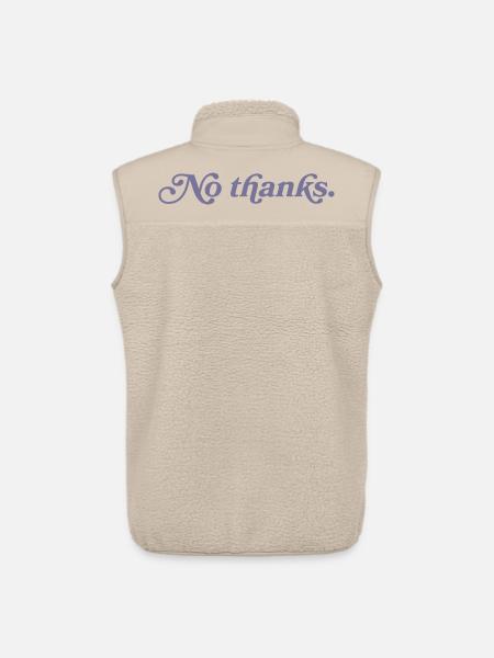 No thank you. - Unisex Sherpa Gilet by Stanley/Stella - beige