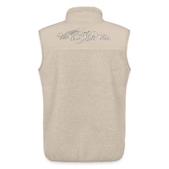 Veni vidi vici décoré - ombragé - Veste sans manches sherpa unisexe Stanley/Stella - beige - Dos - AI Model Male 178 light (178cm)