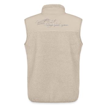 Dum spiro spero - Solange ich atme hoffe ich - Unisex Sherpaweste von Stanley/Stella - Beige - Hinten - AI Model Male 178 light (178cm)