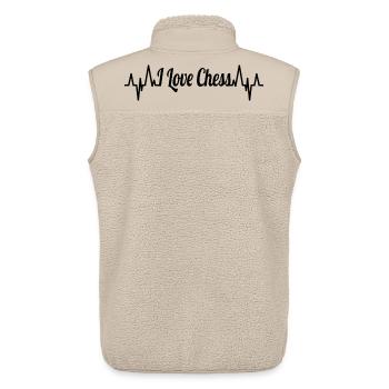 Schachspieler Liebe - Unisex Sherpaweste von Stanley/Stella - Beige - Hinten - AI Model Male 178 light (178cm)