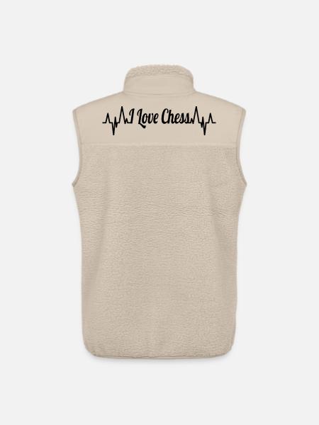 Chess Player Love - Unisex Sherpa Gilet by Stanley/Stella - beige