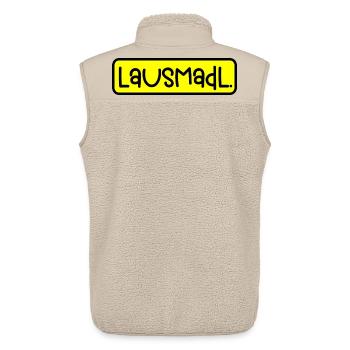 Lausmadl - Unisex Sherpaweste von Stanley/Stella - Beige - Hinten - AI Model Male 178 light (178cm)