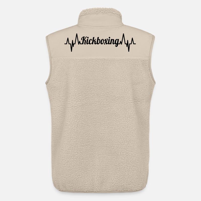 Kickboxen EKG Herzlinie - Unisex Sherpaweste von Stanley/Stella - Beige