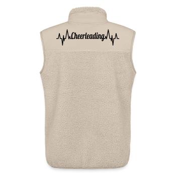 Palpitations cardiaques de pom-pom girl - Veste sans manches sherpa unisexe Stanley/Stella - beige - Dos - AI Model Male 178 light (178cm)