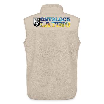 Ostblock Latino Ukrainer Ukraine Geschenk - Unisex Sherpaweste von Stanley/Stella - Beige - Hinten - AI Model Male 178 light (178cm)