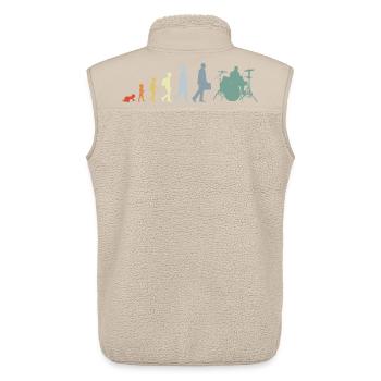 Drummer Evolution - Unisex Sherpa Gilet by Stanley/Stella - beige - Back - AI Model Male 178 light (178cm)