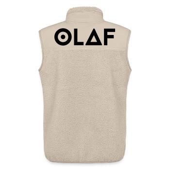 First name Olaf - Unisex Sherpa Gilet by Stanley/Stella - beige - Back - AI Model Male 178 light (178cm)