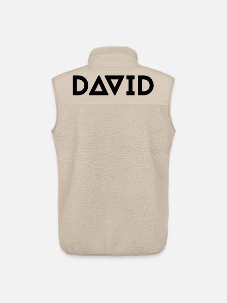 Prénom David - Veste sans manches sherpa unisexe Stanley/Stella - beige