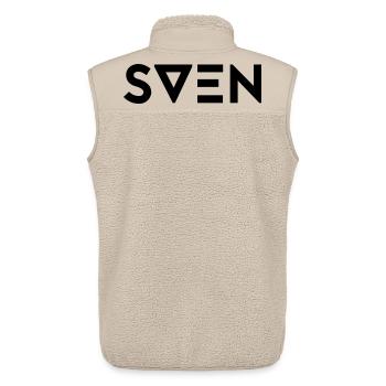 First name Sven - Unisex Sherpa Gilet by Stanley/Stella - beige - Back - AI Model Male 178 light (178cm)