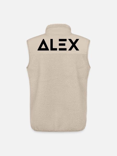 First name Alex - Unisex Sherpa Gilet by Stanley/Stella - beige
