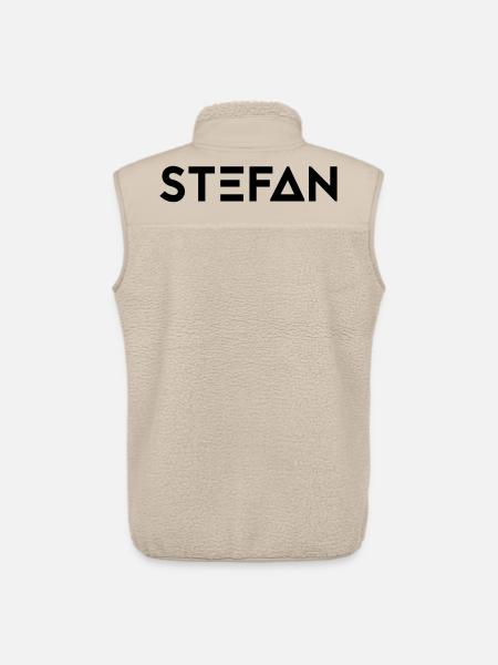 First name Stefan - Unisex Sherpa Gilet by Stanley/Stella - beige