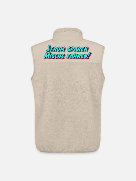 Strom sparen Mische fahren! - Unisex Sherpaweste von Stanley/Stella - Beige