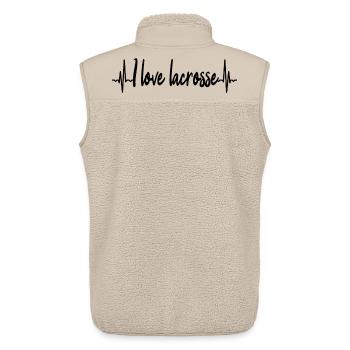 ECG de joueur de crosse - Veste sans manches sherpa unisexe Stanley/Stella - beige - Dos - AI Model Male 178 light (178cm)