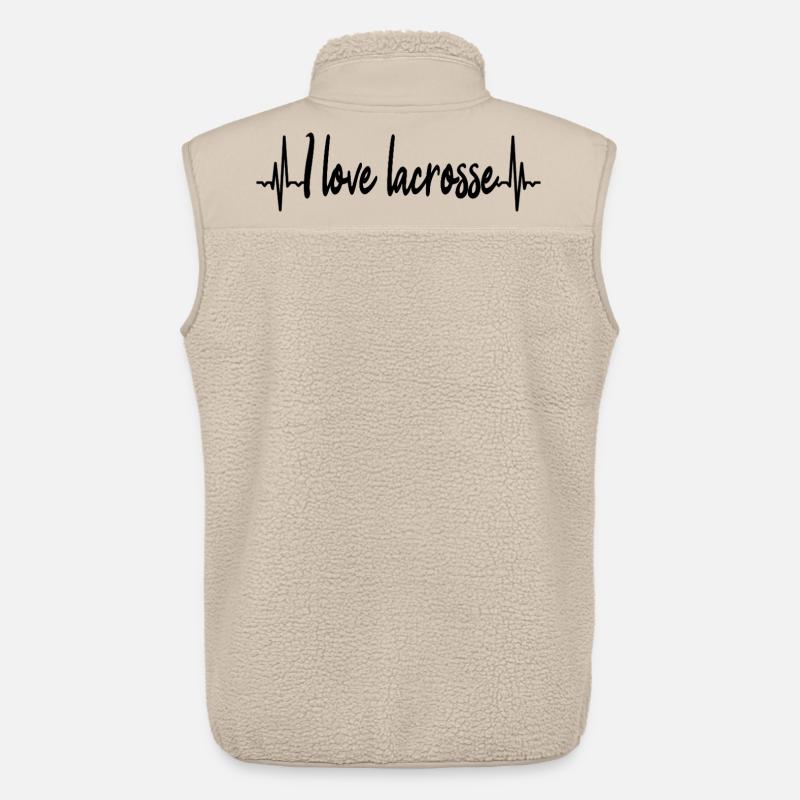ECG de joueur de crosse - Veste sans manches sherpa unisexe Stanley/Stella - beige