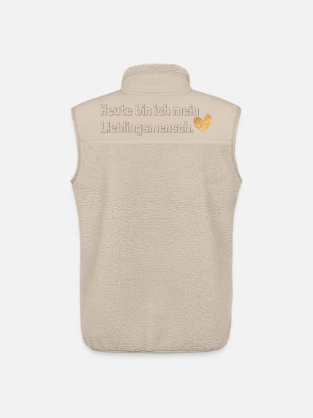 Heute bin ich mein Lieblingsmensch – Selbstliebe - Unisex Sherpaweste von Stanley/Stella - Beige