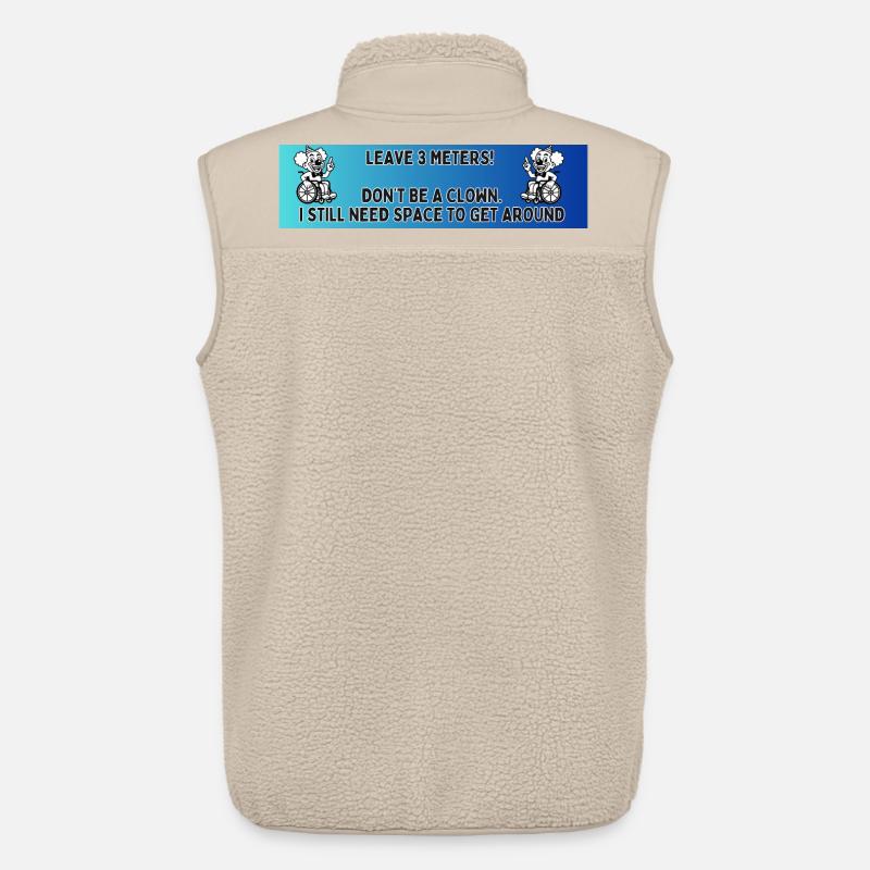 Autoaufkleber eines Rollstuhlclowns # - Unisex Sherpaweste von Stanley/Stella - Beige