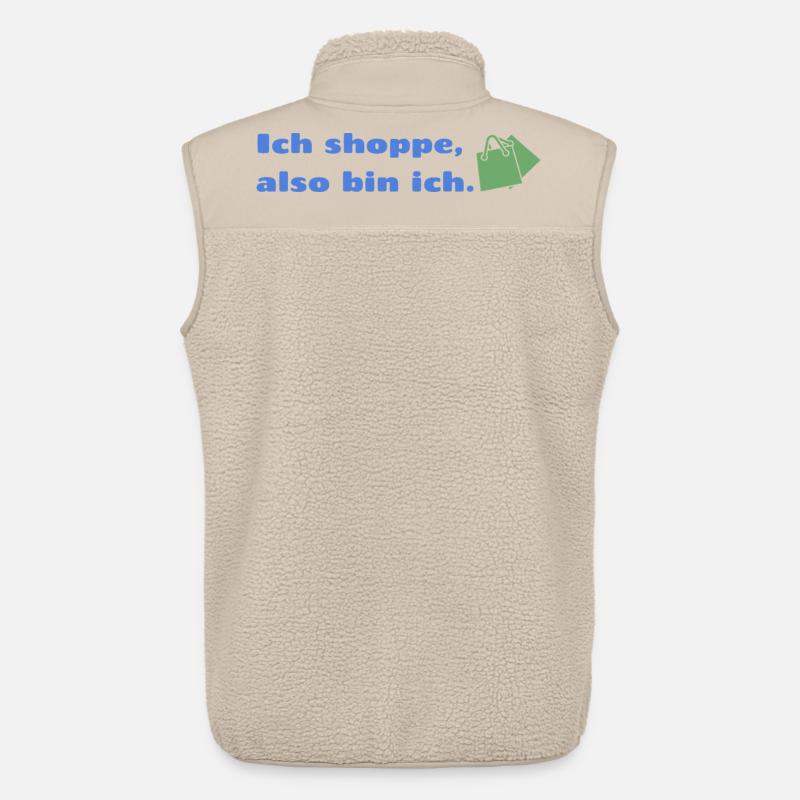 Ich shoppe also bin ich. - Unisex Sherpaweste von Stanley/Stella - Beige
