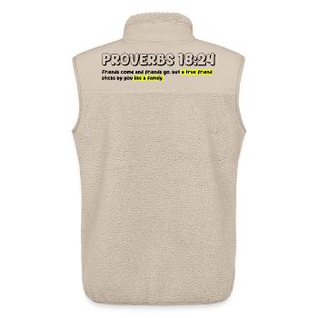 Lebendiges abstraktes christliches Design - Unisex Sherpaweste von Stanley/Stella - Beige - Hinten - AI Model Male 178 light (178cm)