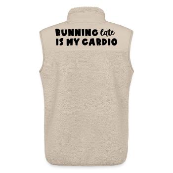 Running late - Unisex Sherpa Gilet by Stanley/Stella - beige - Back - AI Model Male 178 light (178cm)