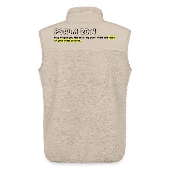 Abstract Geometric Pattern on Bright Background - Unisex Sherpa Gilet by Stanley/Stella - beige - Back - AI Model Male 178 light (178cm)