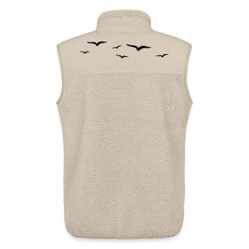 Illustration abstraite d’oiseau volant - Veste sans manches sherpa unisexe Stanley/Stella - beige - Dos - AI Model Male 178 light (178cm)