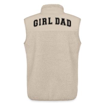 Girl Dad Vater einer Tochter Papa Vatertag - Unisex Sherpaweste von Stanley/Stella - Beige - Hinten - AI Model Male 178 light (178cm)