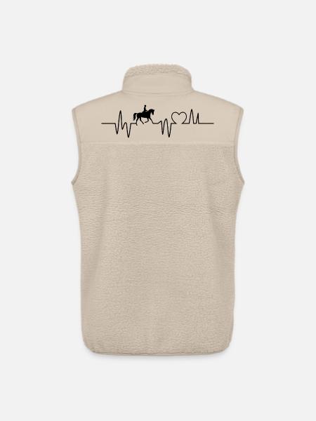 Pferd Reiter Herzschlag Reiten - Unisex Sherpaweste von Stanley/Stella - Beige