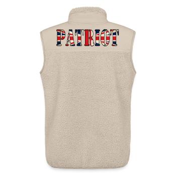 British Patriot Pride - Unisex Sherpa Gilet by Stanley/Stella - beige - Back - AI Model Male 178 light (178cm)