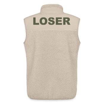 Loser Meme Shirt  - Unisex Sherpaweste von Stanley/Stella - Beige - Hinten - AI Model Male 178 light (178cm)