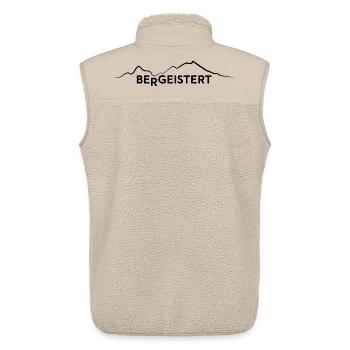 enthusiastic hiking nature outdoor sports - Unisex Sherpa Gilet by Stanley/Stella - beige - Back - AI Model Male 178 light (178cm)