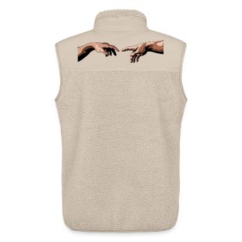 Intertwined hands with artistic style - Unisex Sherpa Gilet by Stanley/Stella - beige - Back - AI Model Male 178 light (178cm)