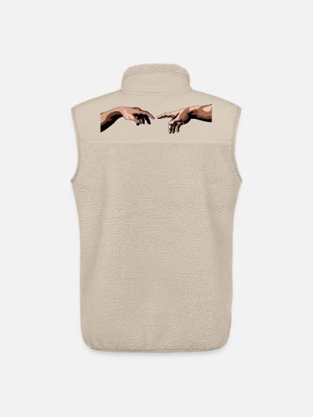 Intertwined hands with artistic style - Unisex Sherpa Gilet by Stanley/Stella - beige