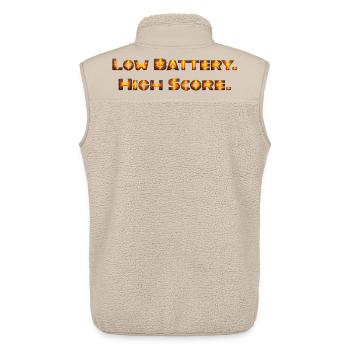 Feurige Battlegesichter - Unisex Sherpaweste von Stanley/Stella - Beige - Hinten - AI Model Male 178 light (178cm)