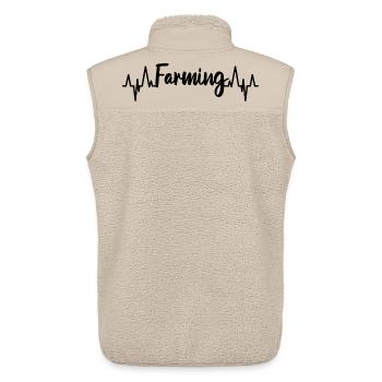 Farmer ECG - Unisex Sherpa Gilet by Stanley/Stella - beige - Back - AI Model Male 178 light (178cm)