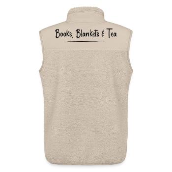 Bücher, Decken und Tee - Unisex Sherpaweste von Stanley/Stella - Beige - Hinten - AI Model Male 178 light (178cm)