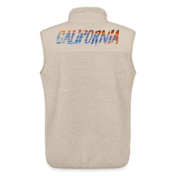 California Crépuscule Côte Ouest  - Unisex Sherpaweste von Stanley/Stella - Beige - Hinten - AI Model Male 178 light (178cm)