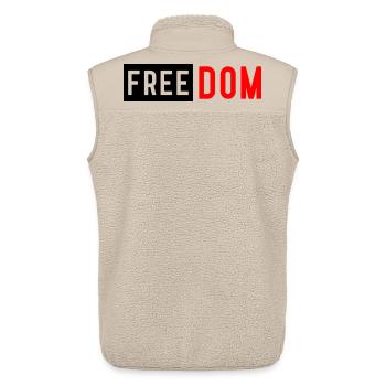 Freedom Shirt | Patriotic & Inspirational Tee - Unisex Sherpa Gilet by Stanley/Stella - beige - Back - AI Model Male 178 light (178cm)