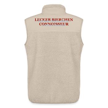 Bier Connoisseur, aber nur lecker Bierchen  - Unisex Sherpaweste von Stanley/Stella - Beige - Hinten - AI Model Male 178 light (178cm)