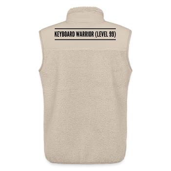keyboard warrior ( level 99 ) - Veste sans manches sherpa unisexe Stanley/Stella - beige - Dos - AI Model Male 178 light (178cm)