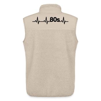 80er Jahre Pulsschlag - Unisex Sherpaweste von Stanley/Stella - Beige - Hinten - AI Model Male 178 light (178cm)