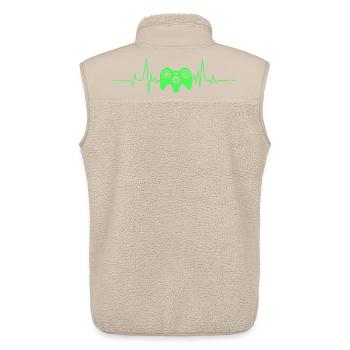 Gamer Game Videospiel Blaubeere Vintage Gaming - Unisex Sherpaweste von Stanley/Stella - Beige - Hinten - AI Model Male 178 light (178cm)