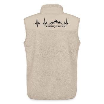 Crossing the Alps 2026 - Heartbeat Mountains Hiking - Unisex Sherpa Gilet by Stanley/Stella - beige - Back - AI Model Male 178 light (178cm)