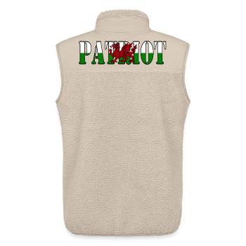 Welsh Patriot Pride - Unisex Sherpa Gilet by Stanley/Stella - beige - Back - AI Model Male 178 light (178cm)