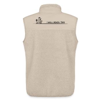 I Will Hendl This Wortspiel - Unisex Sherpaweste von Stanley/Stella - Beige - Hinten - AI Model Male 178 light (178cm)