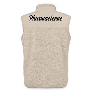 Pharmacist Health Medicines Pharmacy Preparatio - Unisex Sherpa Gilet by Stanley/Stella - beige - Back - AI Model Male 178 light (178cm)